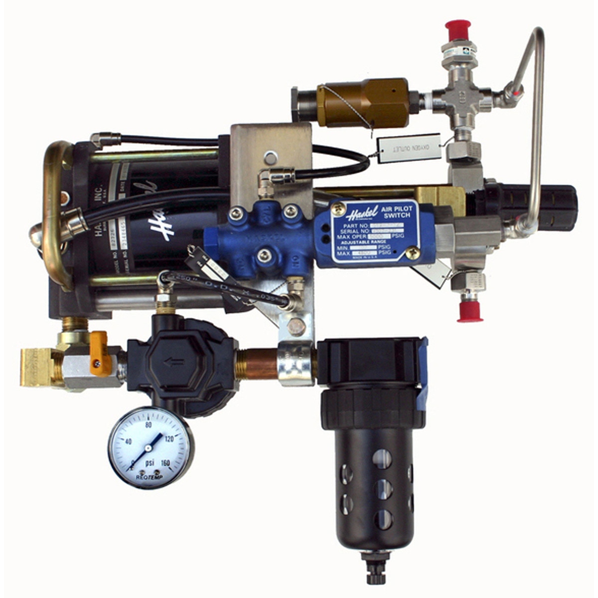 O2 Haskel Booster Pump - Air Driven